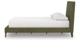 Chirason Sage Green Queen Upholstered Bed with Roll Slats from Ashley Furniture - Luna Furniture