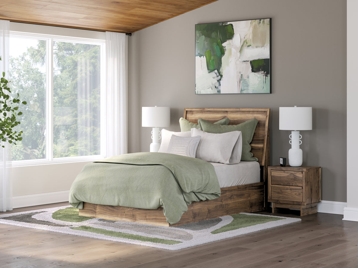 Chirason Full Panel Platform Bed, Dresser and Mirror from Ashley Furniture - Luna Furniture