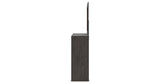 Fraluna King Panel Bed with Mirrored Dresser and Nightstand in Charcoal from Ashley Furniture - Luna Furniture