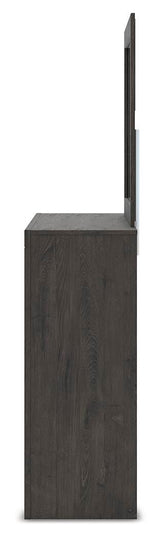 Fraluna Charcoal Queen Panel Bed, Dresser and Mirror from Ashley Furniture - Luna Furniture