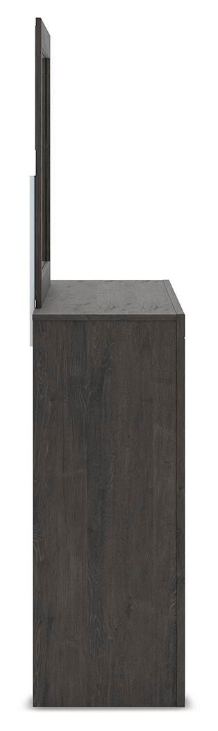 Fraluna Charcoal Queen Panel Bed, Dresser and Mirror from Ashley Furniture - Luna Furniture