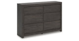 Fraluna Queen Panel Storage Bed with Dresser and Nightstand in Charcoal from Ashley Furniture - Luna Furniture