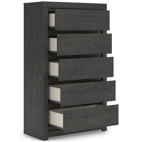 Fraluna Charcoal Storage Panel Bedroom Set with 2 Footboard Drawers from Ashley Furniture - Luna Furniture