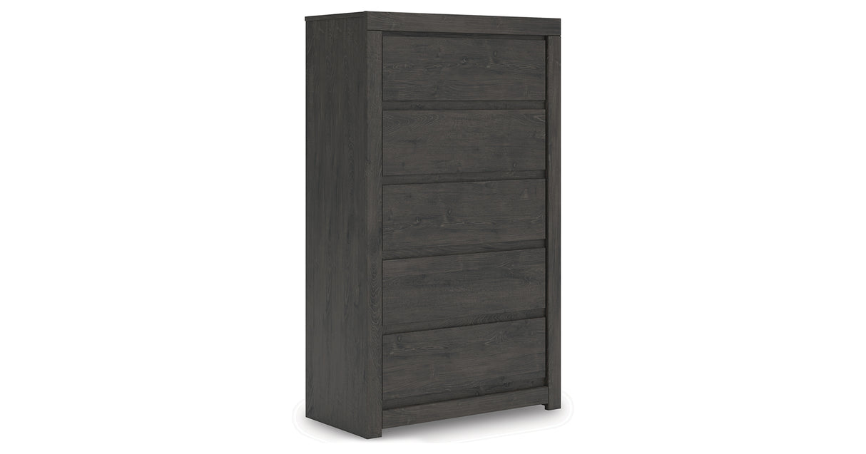 Fraluna Charcoal Chest of Drawers from Ashley - Luna Furniture