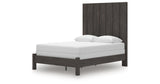 Fraluna Queen Panel Bed with Mirrored Dresser, Chest and 2 Nightstands in Charcoal from Ashley Furniture - Luna Furniture