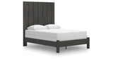 Fraluna Queen Panel Bed with Mirrored Dresser, Chest and Nightstand in Charcoal from Ashley Furniture - Luna Furniture