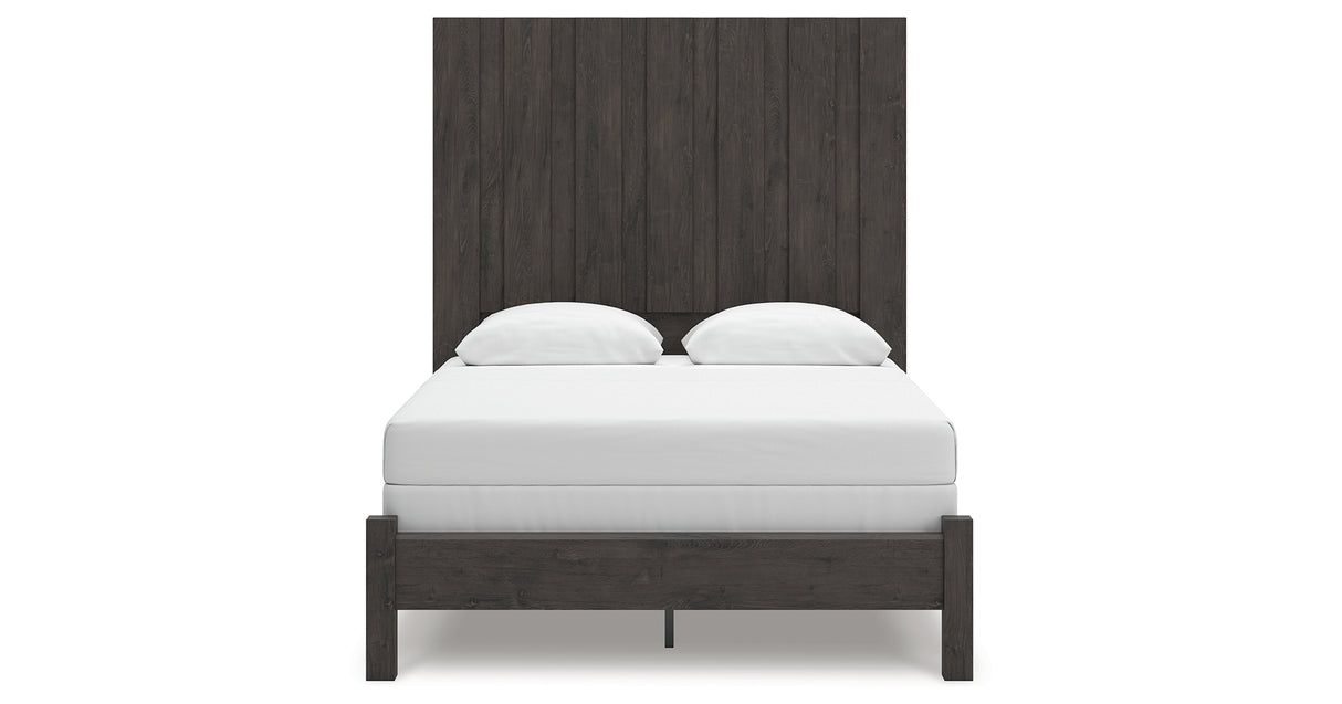Fraluna Queen Panel Bed with Dresser and Nightstand in Charcoal from Ashley Furniture - Luna Furniture