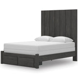 Fraluna Charcoal Storage Panel Bedroom Set with 2 Footboard Drawers from Ashley Furniture - Luna Furniture