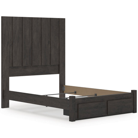 Fraluna Charcoal Storage Panel Bedroom Set with 2 Footboard Drawers from Ashley Furniture - Luna Furniture