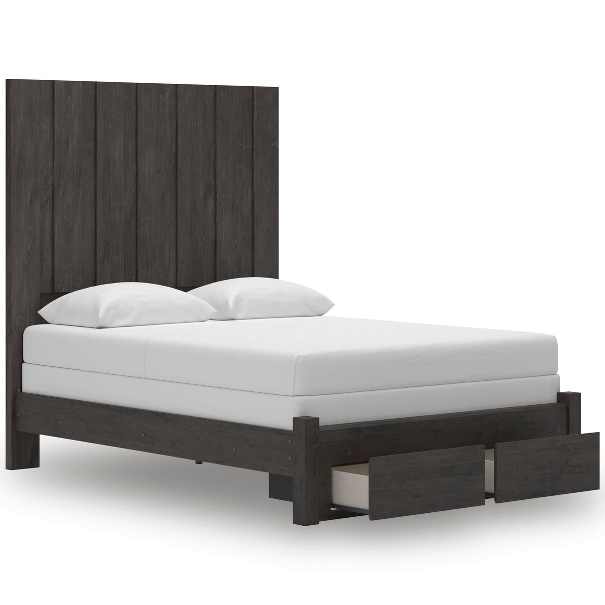 Fraluna Charcoal Storage Panel Bedroom Set with 2 Footboard Drawers from Ashley Furniture - Luna Furniture