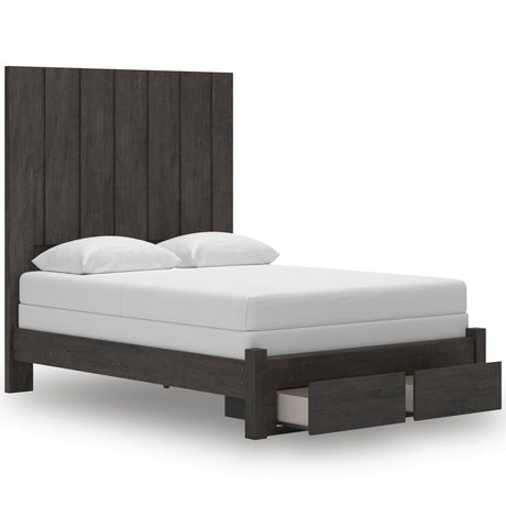 Fraluna Charcoal Storage Panel Bedroom Set with 2 Footboard Drawers from Ashley Furniture - Luna Furniture