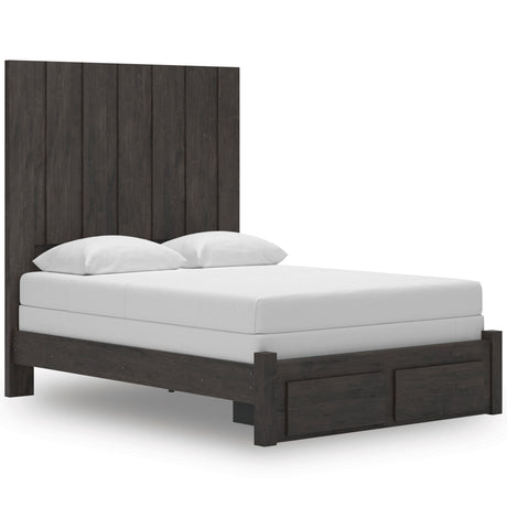 Fraluna Charcoal Storage Panel Bedroom Set with 2 Footboard Drawers from Ashley Furniture - Luna Furniture