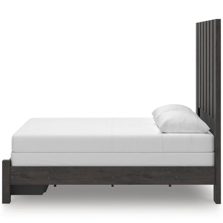 Fraluna Charcoal Storage Panel Bedroom Set with 2 Footboard Drawers from Ashley Furniture - Luna Furniture