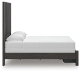 Fraluna Charcoal Queen Panel Storage Bed, Dresser and Mirror from Ashley Furniture - Luna Furniture