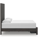 Fraluna Charcoal Storage Panel Bedroom Set with 2 Footboard Drawers from Ashley Furniture - Luna Furniture