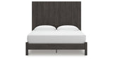 Fraluna King Panel Bed with Mirrored Dresser, Chest and Nightstand in Charcoal from Ashley Furniture - Luna Furniture