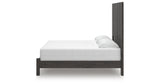 Fraluna King Panel Bed with Mirrored Dresser, Chest and 2 Nightstands in Charcoal from Ashley Furniture - Luna Furniture