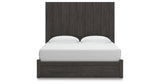 Fraluna King Panel Storage Bed with Dresser and Nightstand in Charcoal from Ashley Furniture - Luna Furniture