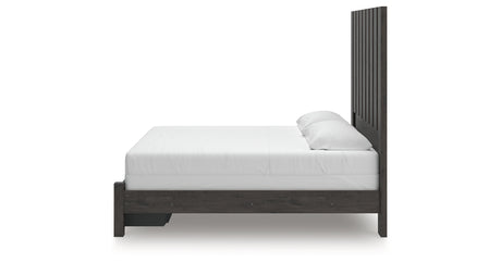 Fraluna Charcoal King Panel Storage Bed from Ashley Furniture - Luna Furniture