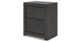 Fraluna King Panel Bed with Mirrored Dresser, Chest and 2 Nightstands in Charcoal from Ashley Furniture - Luna Furniture