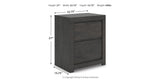 Fraluna Queen Panel Bed with Mirrored Dresser, Chest and 2 Nightstands in Charcoal from Ashley Furniture - Luna Furniture