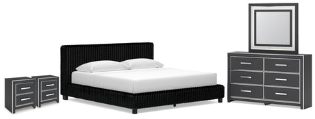 Zuraleus King Upholstered Bed, Dresser, Mirror and 2 Nightstands from Ashley - Luna Furniture