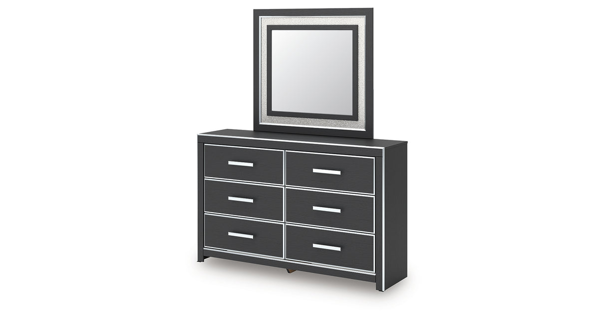 Zuraleus Black King Storage Bed, Dresser, Mirror, Chest and Nightstand from Ashley - Luna Furniture