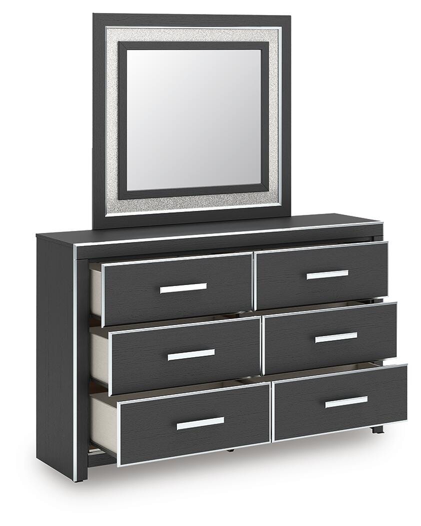 Zuraleus Black Dresser and Mirror from Ashley Furniture - Luna Furniture