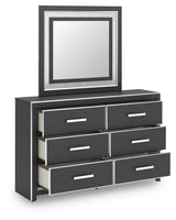 Zuraleus Black Dresser and Mirror from Ashley Furniture - Luna Furniture