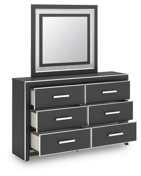 Zuraleus Black Dresser and Mirror from Ashley - Luna Furniture