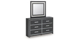 Zuraleus Black Dresser and Mirror from Ashley Furniture - Luna Furniture