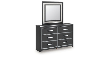 Zuraleus Black Dresser and Mirror from Ashley - Luna Furniture