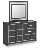 Zuraleus Black Dresser and Mirror from Ashley Furniture - Luna Furniture