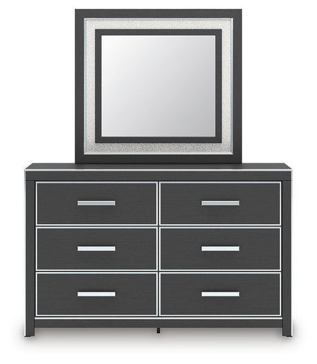 Zuraleus Black Dresser and Mirror from Ashley - Luna Furniture