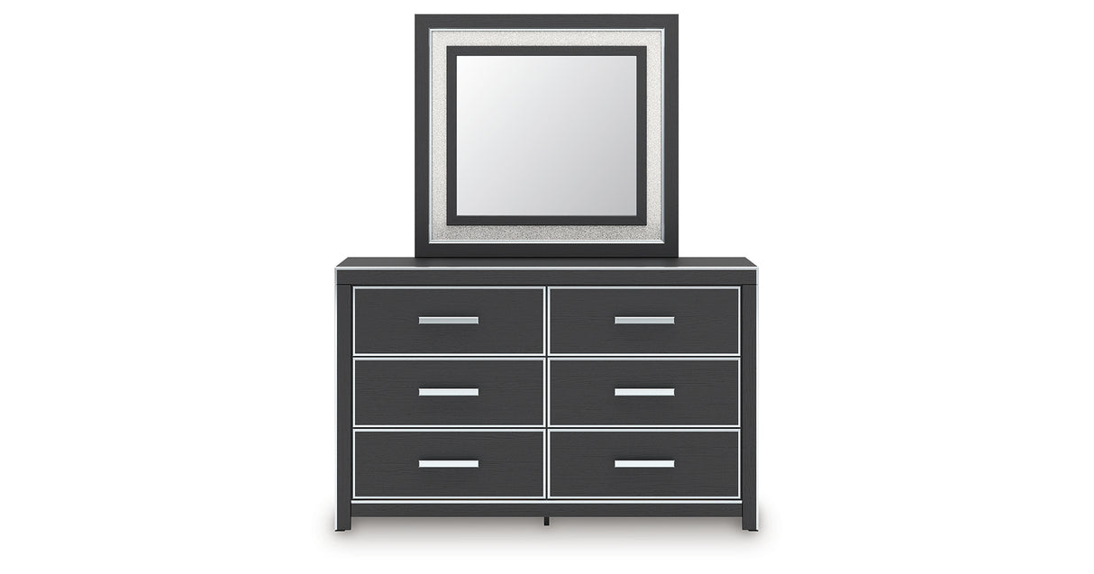 Zuraleus Black Dresser and Mirror from Ashley Furniture - Luna Furniture