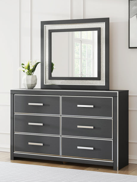 Zuraleus Black Dresser and Mirror from Ashley - Luna Furniture