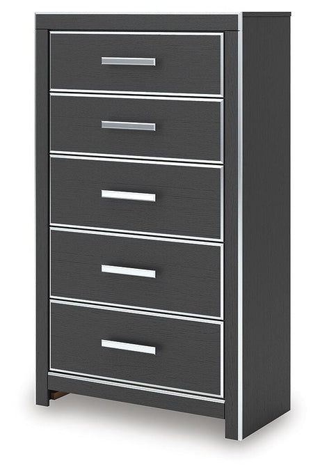 Zuraleus Black King Storage Bed, Dresser, Mirror, Chest and Nightstand from Ashley - Luna Furniture
