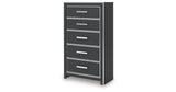 Zuraleus Black King Storage Bed, Dresser, Mirror, Chest and Nightstand from Ashley - Luna Furniture
