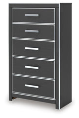 Zuraleus Black King Upholstered Bed, 2 Chests and 2 Nightstands from Ashley - Luna Furniture