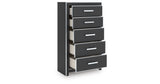 Zuraleus Black Chest of Drawers from Ashley Furniture - Luna Furniture