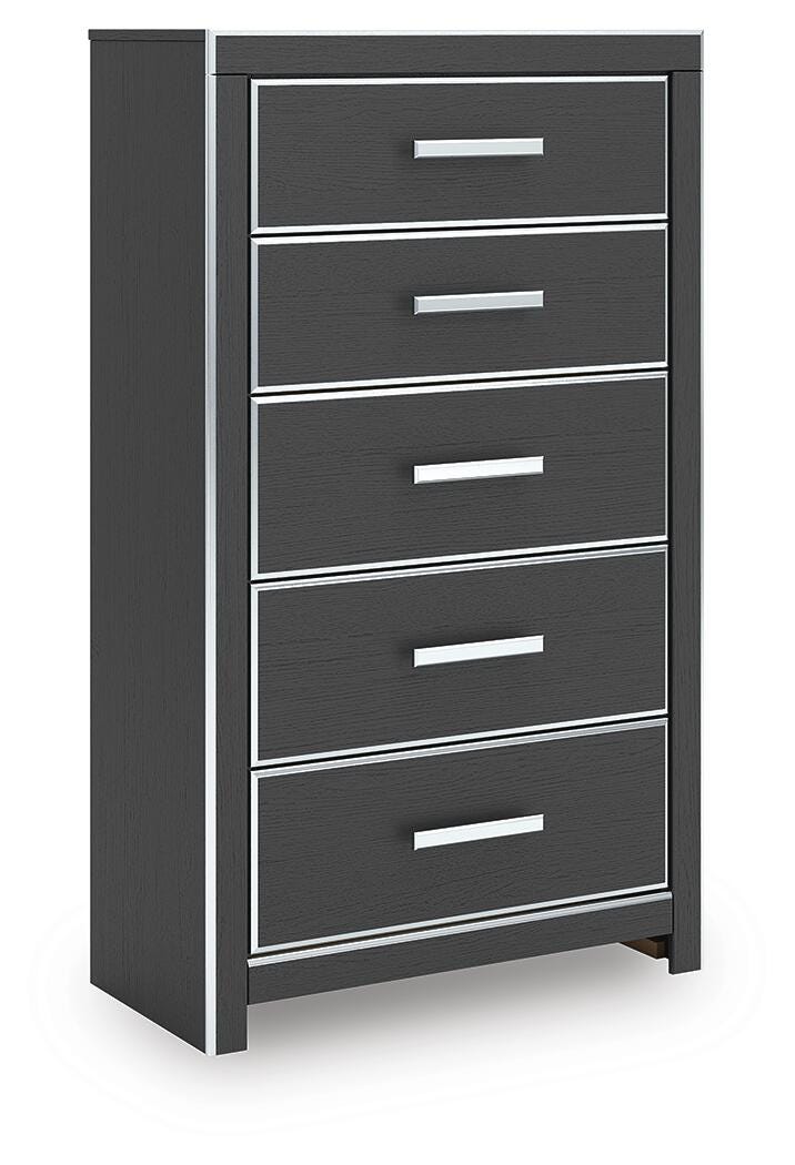 Zuraleus Black King Storage Bed, Dresser, Mirror, Chest and Nightstand from Ashley - Luna Furniture