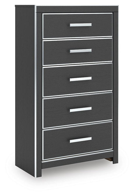 Zuraleus Black King Storage Bed, Dresser, Mirror, Chest and Nightstand from Ashley - Luna Furniture