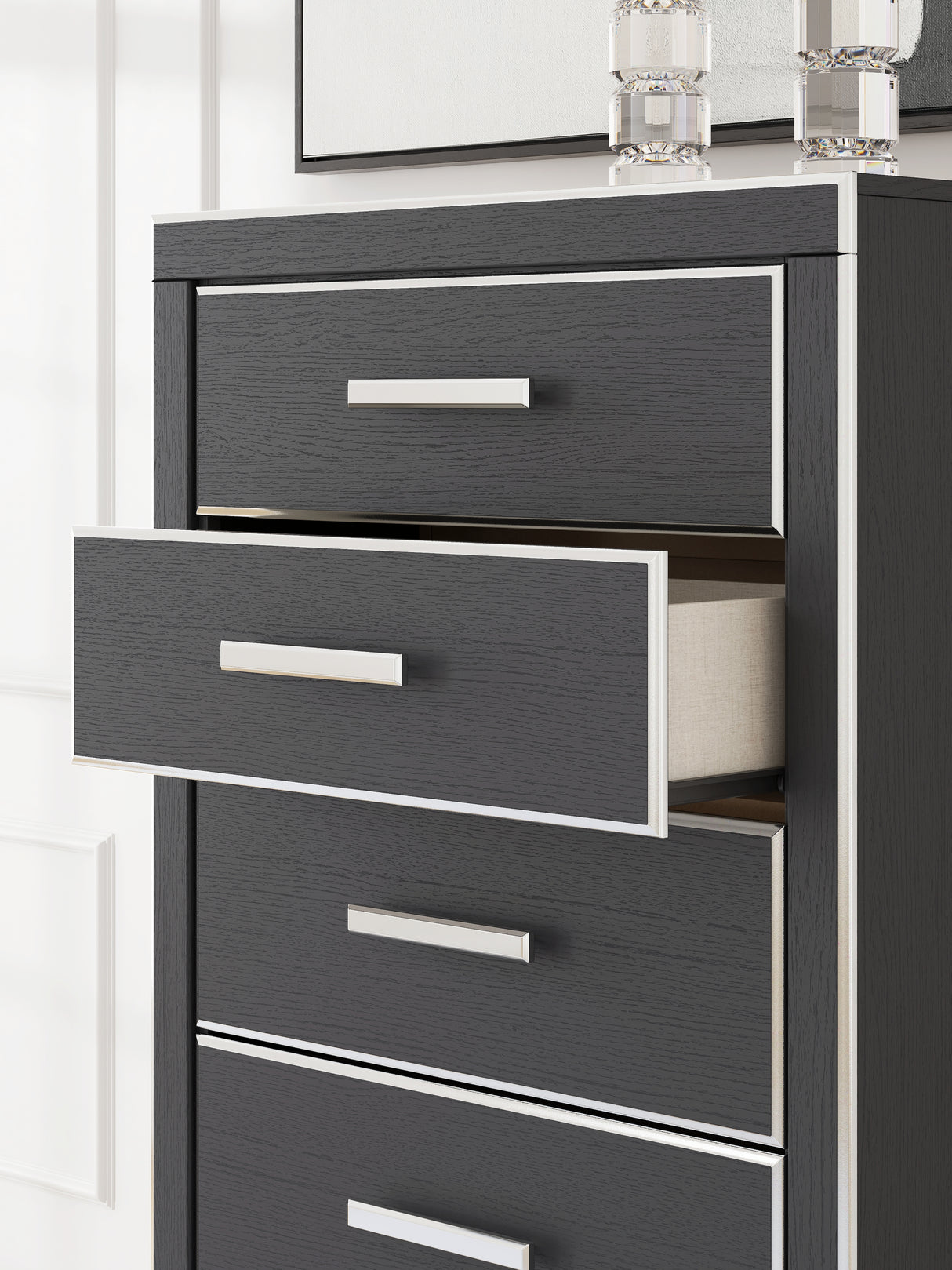 Zuraleus Black King Storage Bed, Dresser, Mirror, Chest and Nightstand from Ashley - Luna Furniture