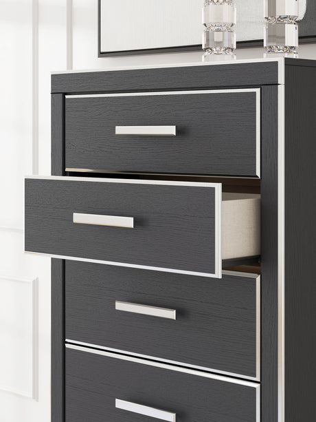 Zuraleus Black King Storage Bed, Dresser, Mirror, Chest and Nightstand from Ashley - Luna Furniture