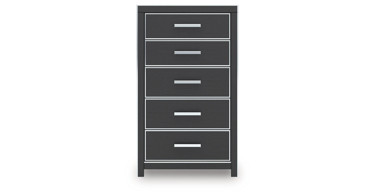 Zuraleus Black King Storage Bed, Dresser, Mirror, Chest and Nightstand from Ashley - Luna Furniture