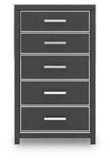 Zuraleus Black King Upholstered Bed, 2 Chests and 2 Nightstands from Ashley - Luna Furniture