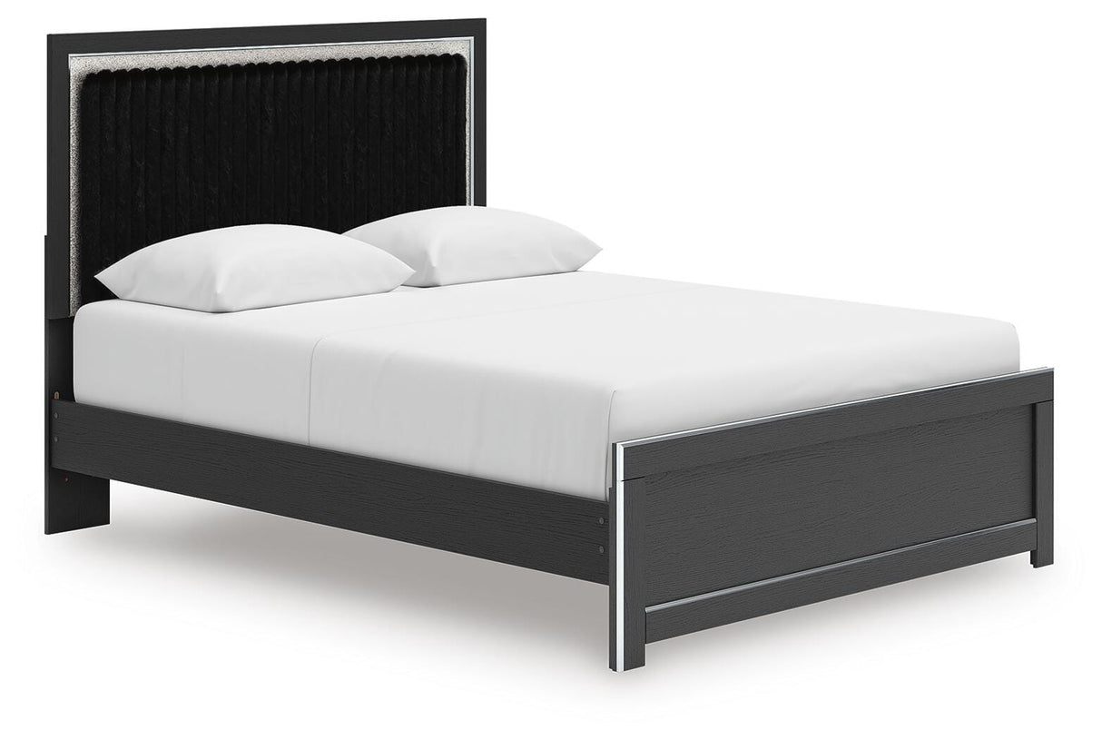 Zuraleus Black Queen Upholstered Platform Bed from Ashley Furniture - Luna Furniture