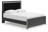 Zuraleus Black Queen Upholstered Platform Bed from Ashley Furniture - Luna Furniture
