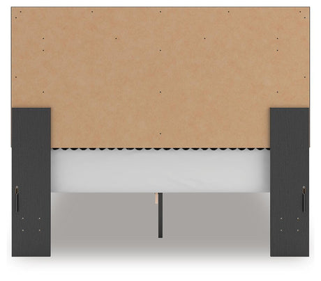 Zuraleus Black Queen Upholstered Platform Bed from Ashley Furniture - Luna Furniture