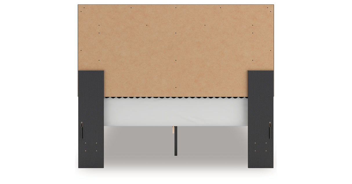Zuraleus Black Queen Upholstered Platform Bed from Ashley Furniture - Luna Furniture